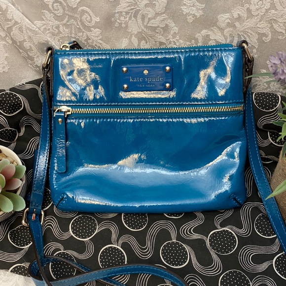 kate spade Handbags - Kate Spade - Patent Leather Teal Small Crossbody
